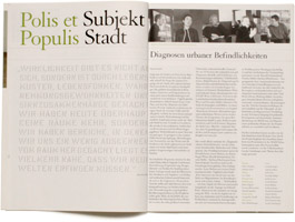Xing Nr00 - Polis et Populis, Subjekt Stadt